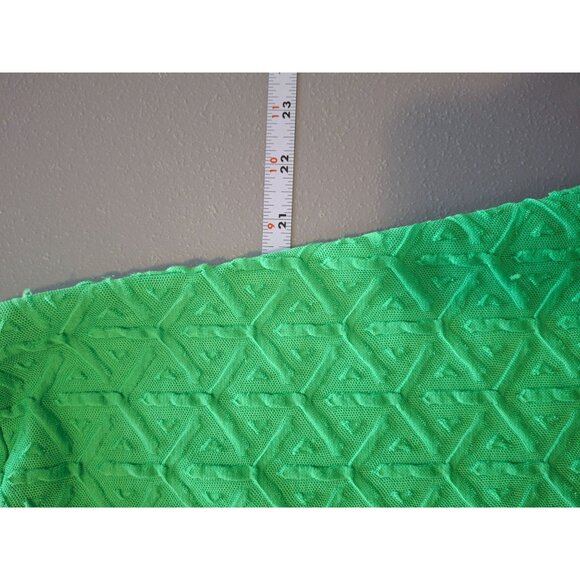 Crow Ivy Women Shift Mini Dress Small Green Textured Sleeveless Geometric Preppy - Picture 6 of 7